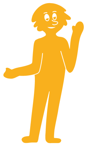 illustration bonhomme qui présente