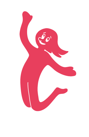 illustration bonhomme qui saute de joie