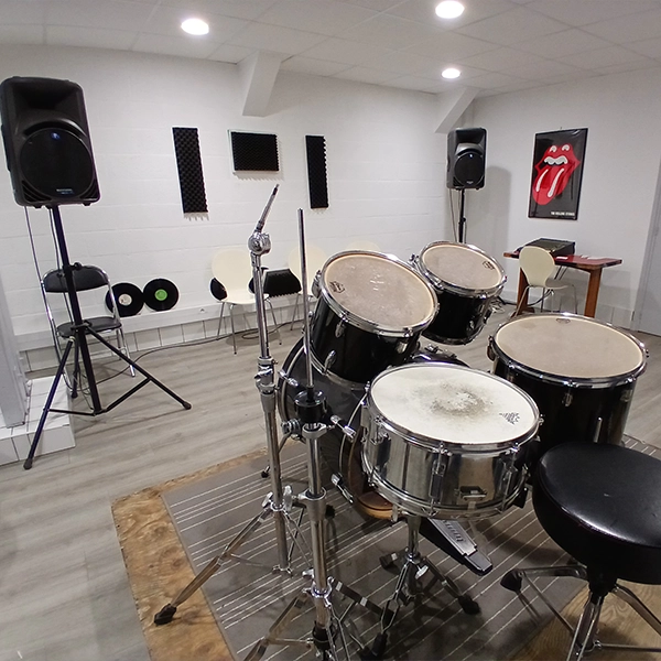 Local de répétition de musique au centre social l'Essentiel